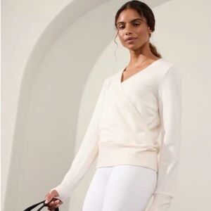 Athlete Women’s Cream Wrap-Style Sweater